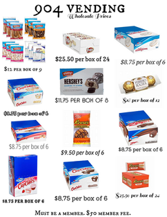 Come get your customers favorite for your vending machine today!!!