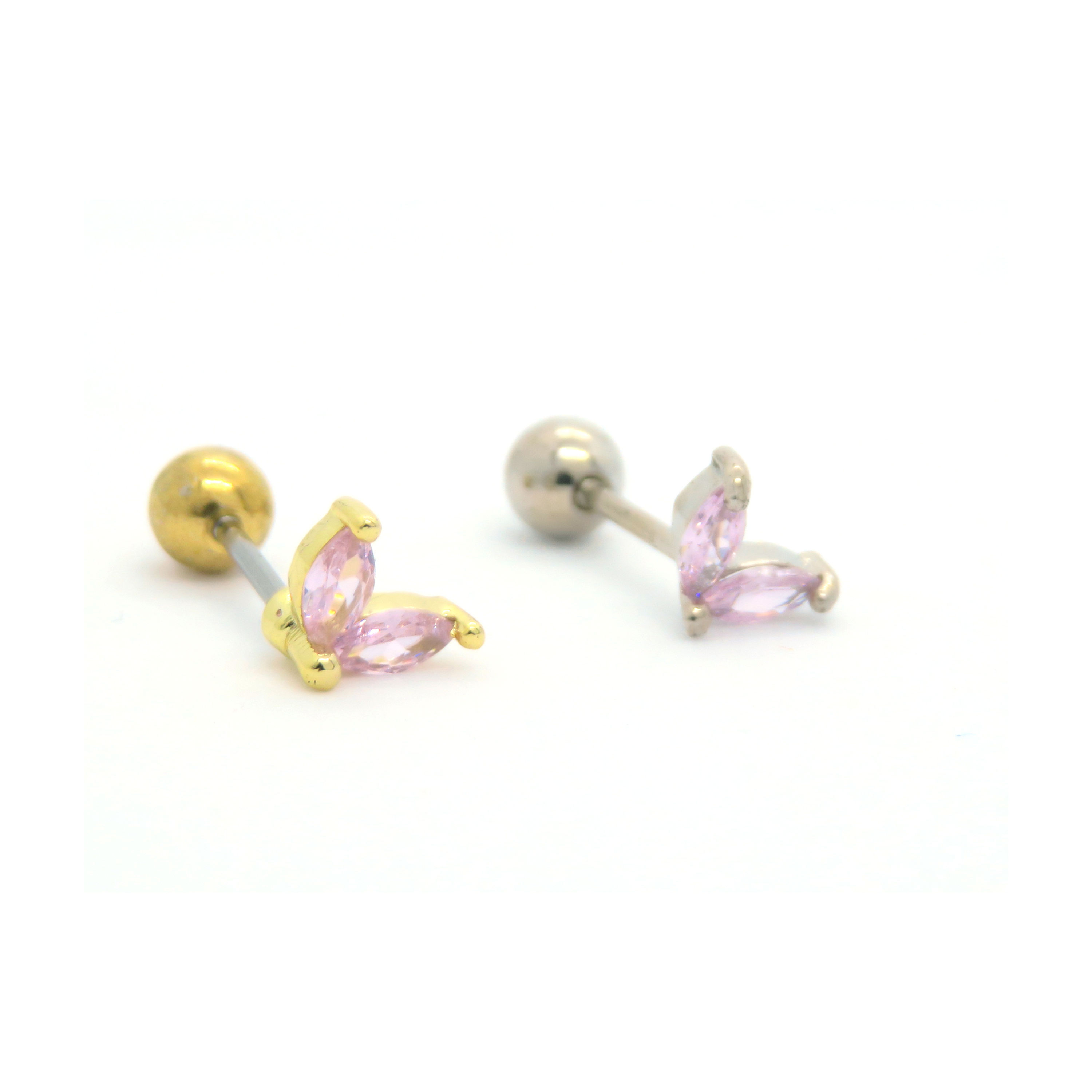 The butterfly bar ball earrings