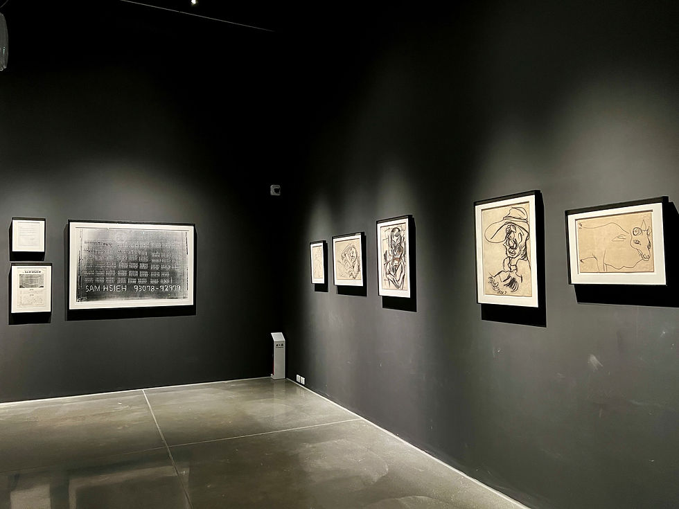 屏東縣政府典藏行為藝術家謝德慶素描作品與「一年行為表演」藝術文件於縣立美術館展出