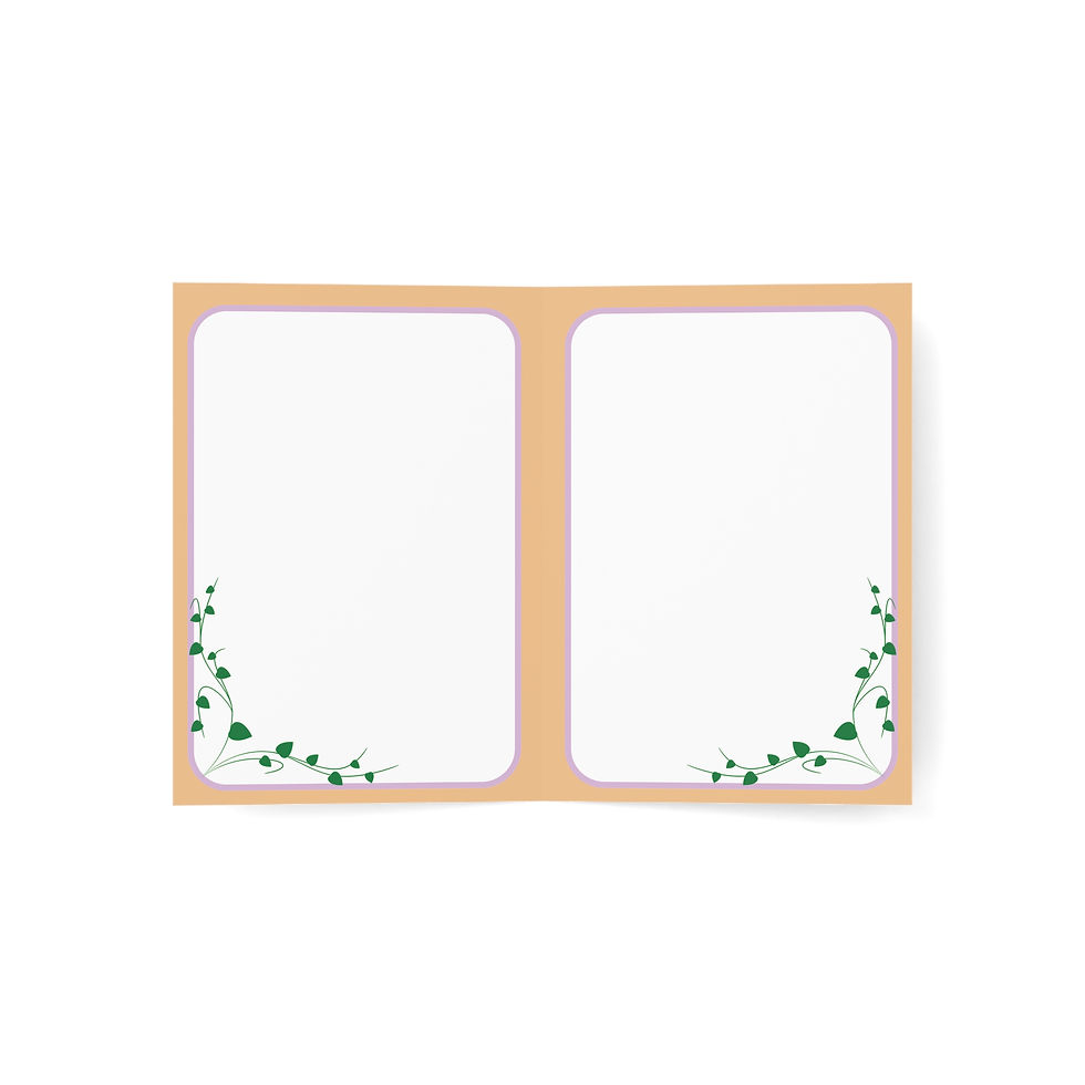Miniature : Artist Designed Meadow Greeting Card Blank Inside (1/10/30/50 pcs)