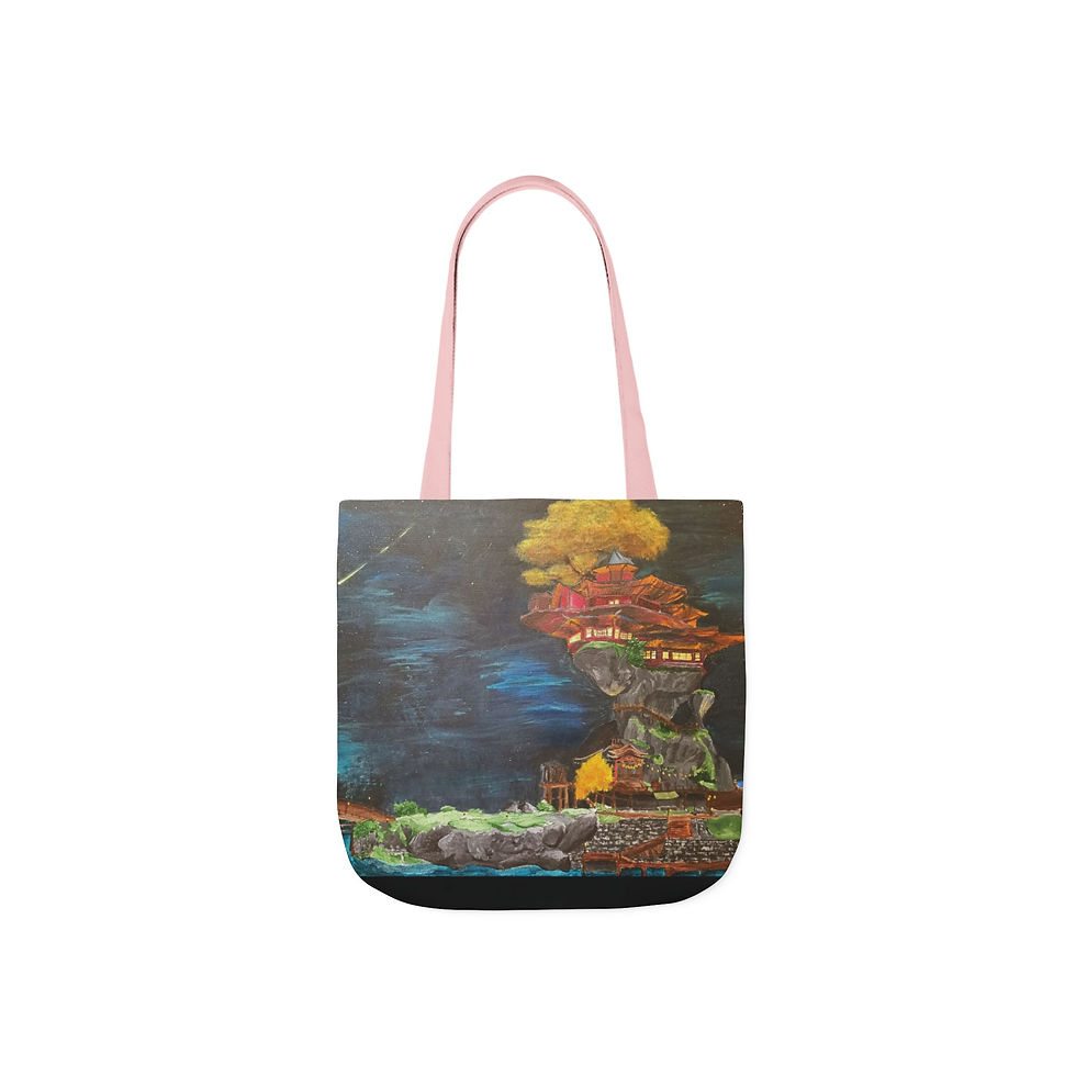 Miniature : Artist Designed Wangshu Inn at Night Tote Bag