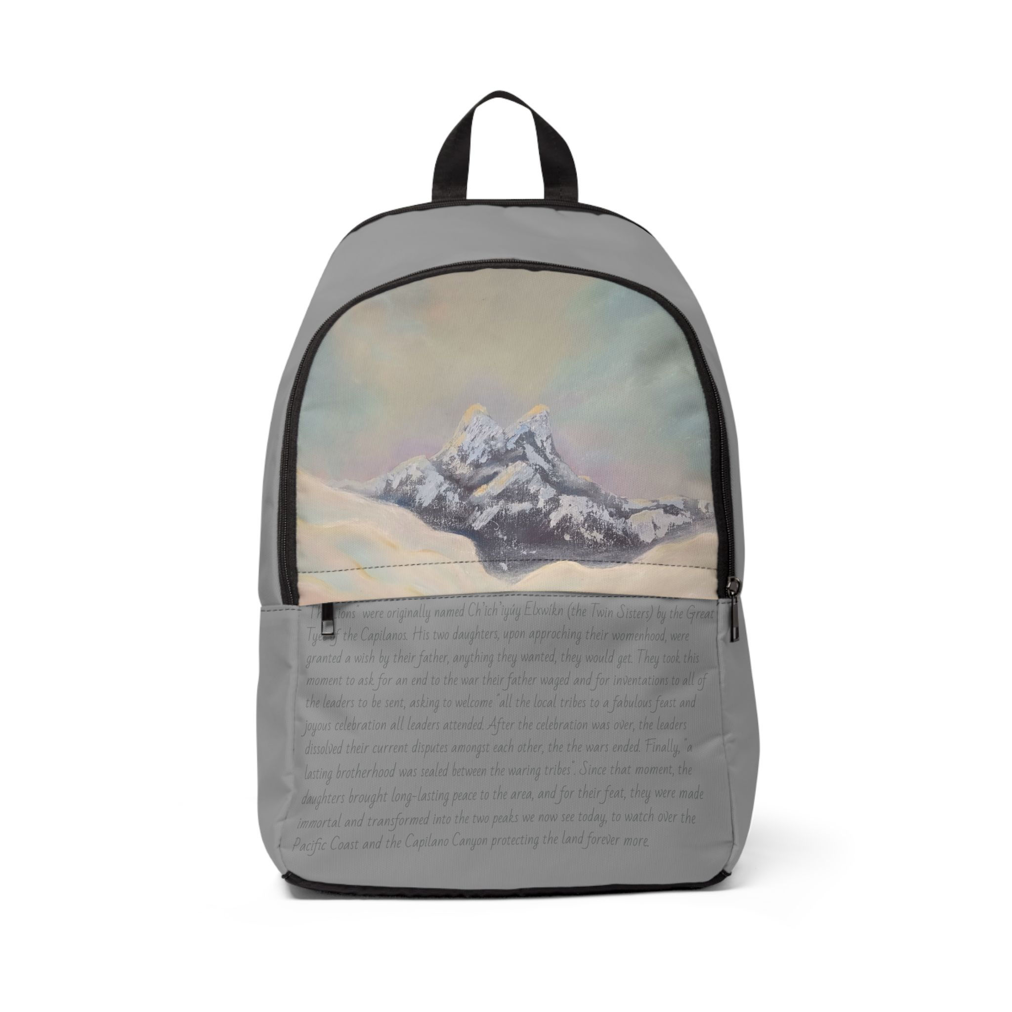 Artist Designed Vancouver The Lion Twin Peaks Backpack