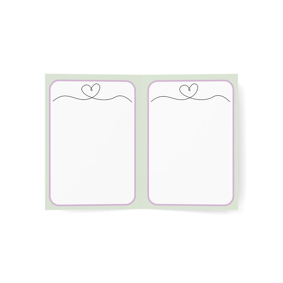 Miniature : Artist Designed Flower Greeting Card, Blank Inside (1/10/30/50 pcs)
