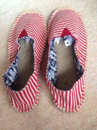Alexis Leroy Women Summer Stripe Canvas Flat Espadrilles