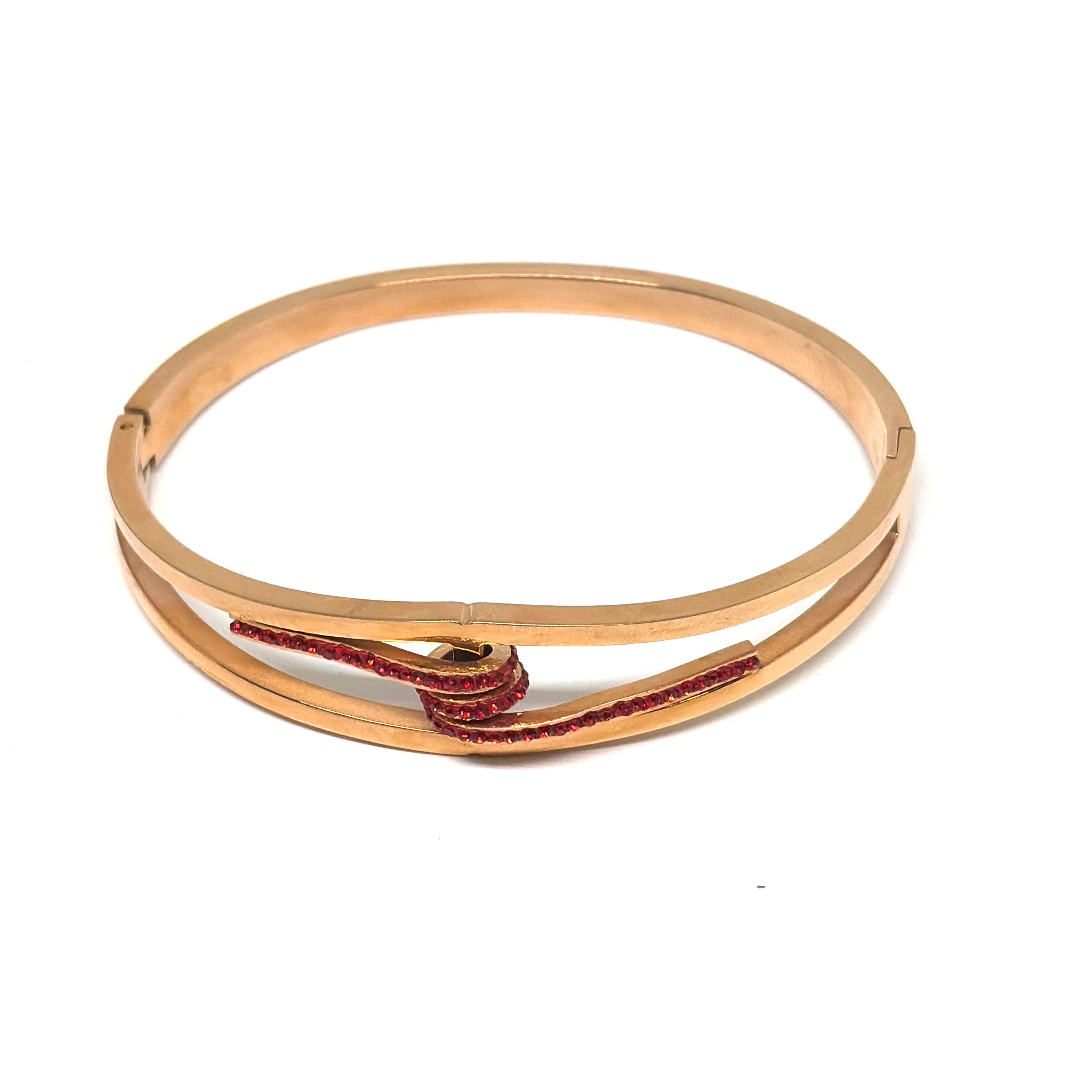 Rosegold-Red stone Bracelet