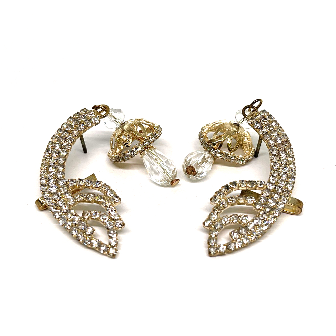 Austrain Stone Earcuff Jhumki Earrings