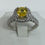 Thumbnail: 14K White Gold with Yellow Sapphire and Diamonds Ring