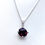 Thumbnail: 14K White Gold Royal Ruby Pendant with Diamond Accents