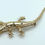 Thumbnail: Vintage Salamander Pin 14K Gold with Emerald Eyese and Diamond Accents