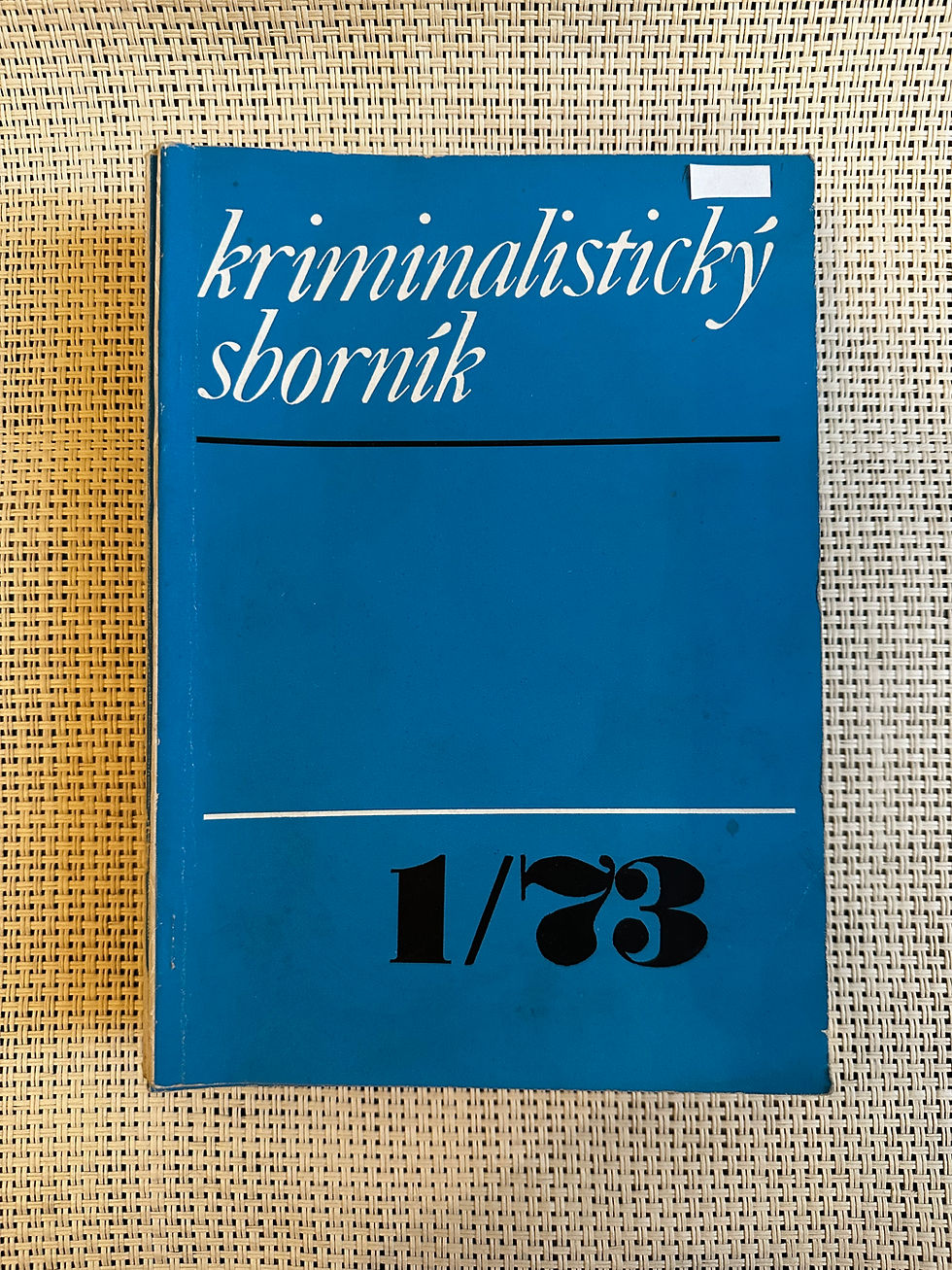 Miniatura: Kriminalistický sborník 1973