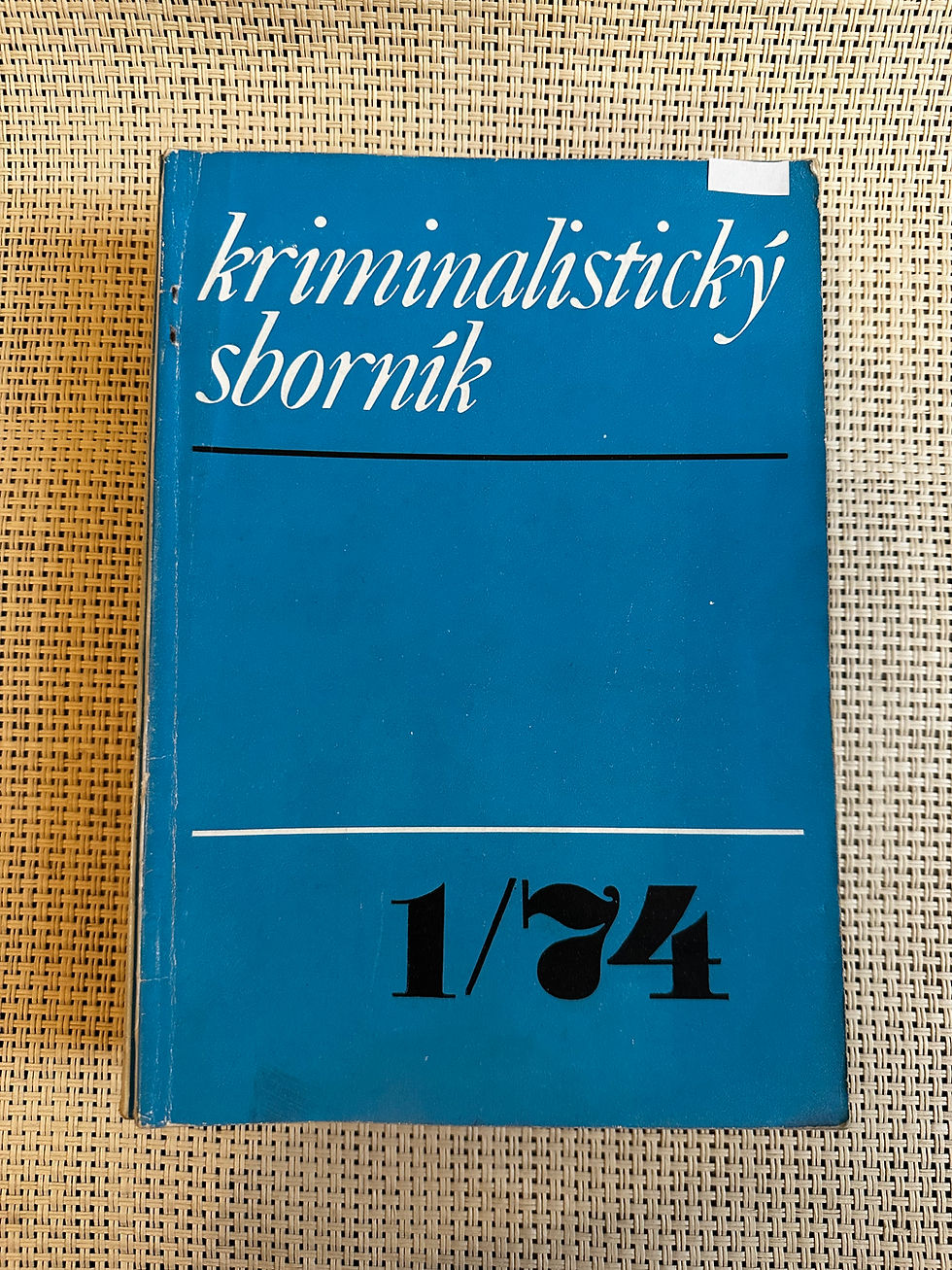 Miniatura: Kriminalistický sborník 1974