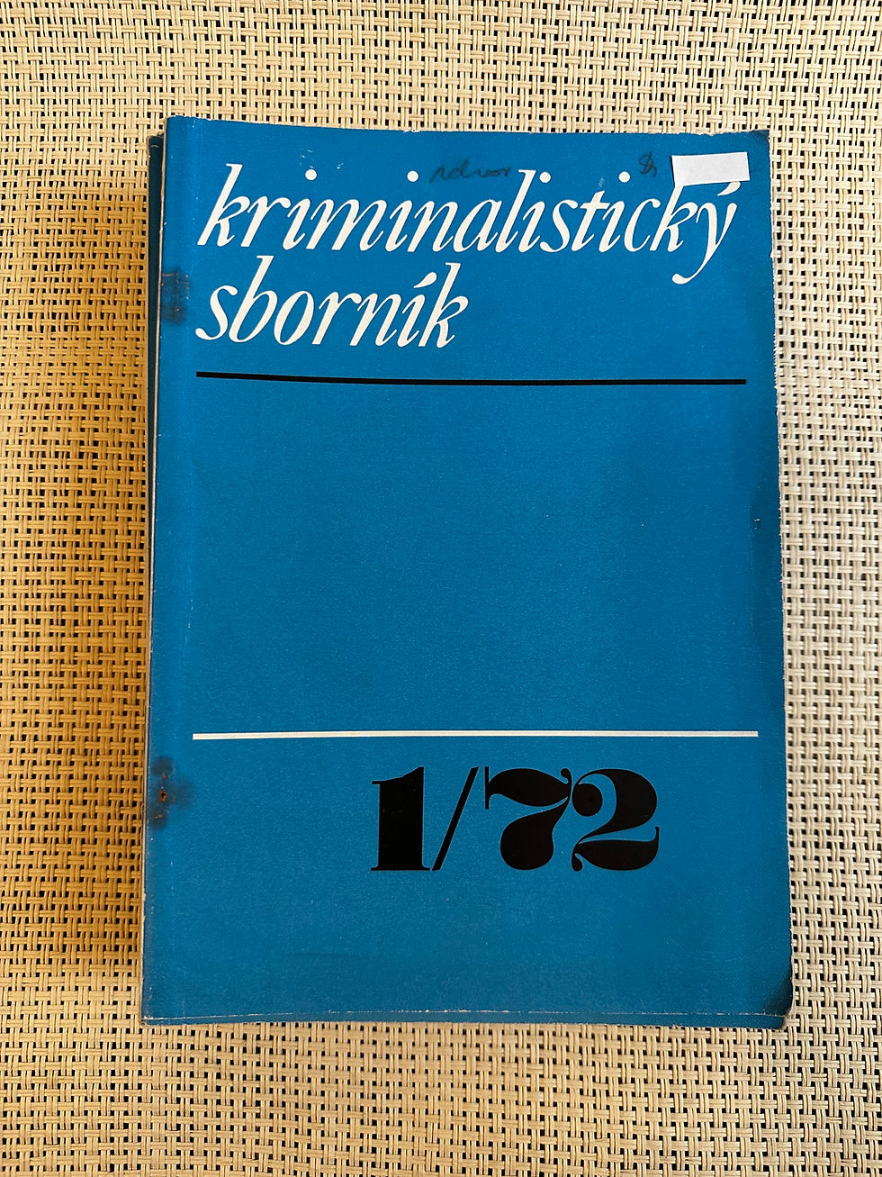 Miniatura: Kriminalistický sborník 1972