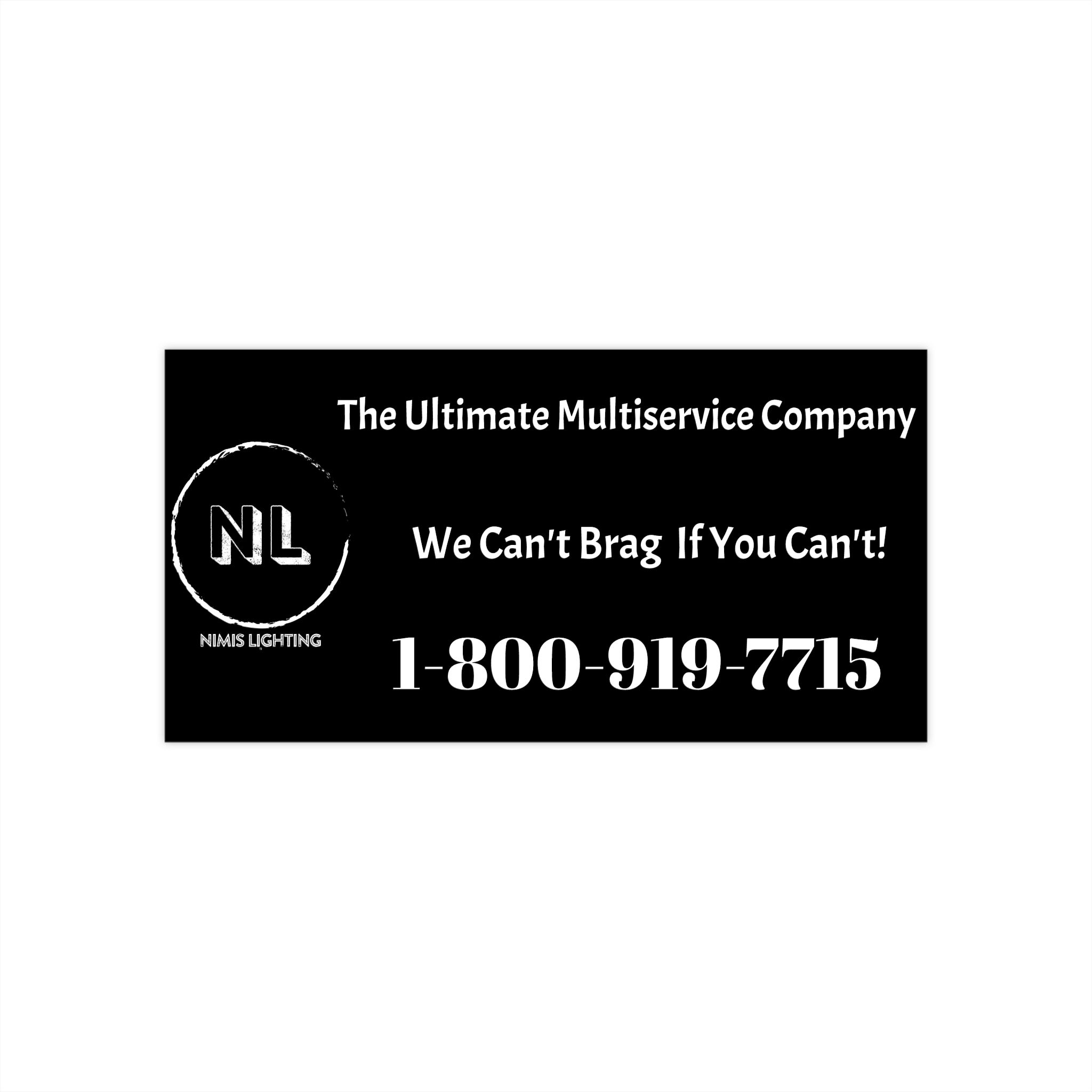 Bumper Sticker — NL Branded Promo Sticker with Phone Number