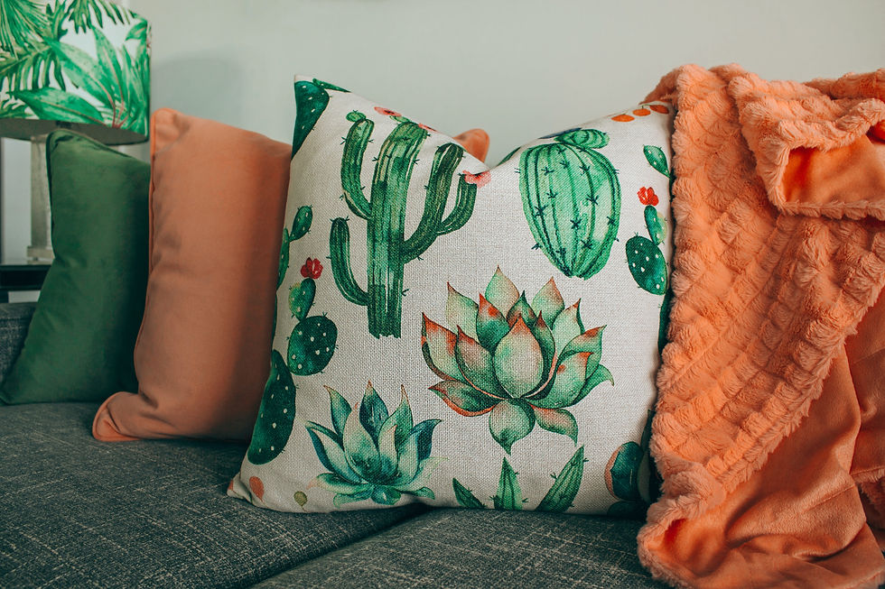 throw pillows - nature-inspired design