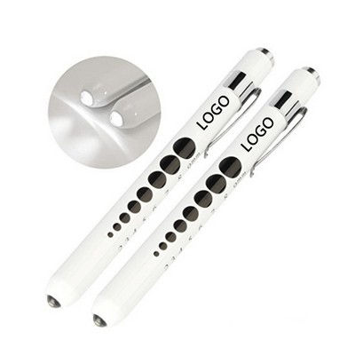led medical nurse pen light with pupil gauge
