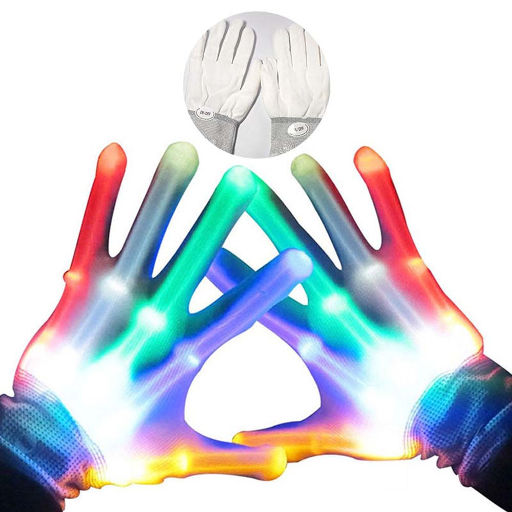 led flash finger gloves
