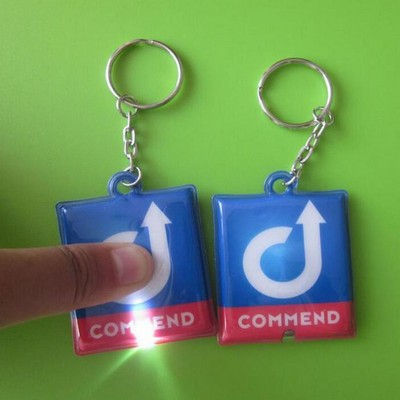 Thumbnail: Custom Full Color Imprinted Plastic LED Keychain