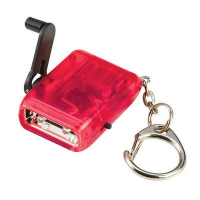 Thumbnail: crank led flashlight keychain