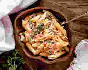 bowl of pasta with cheese