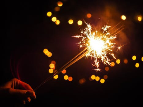 glowing sparkler