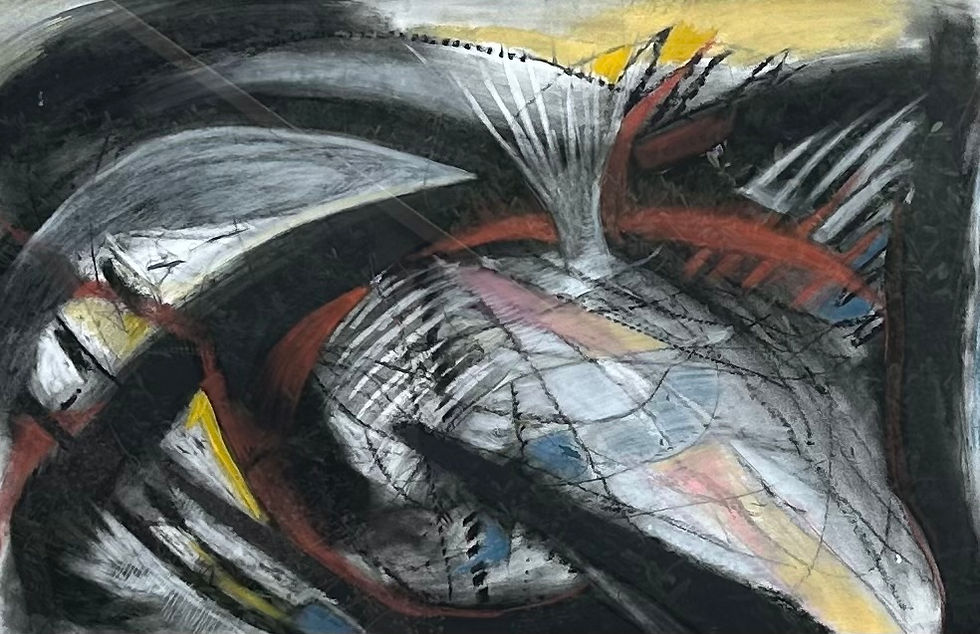 Hope, 25 x 38" mixed media on paper