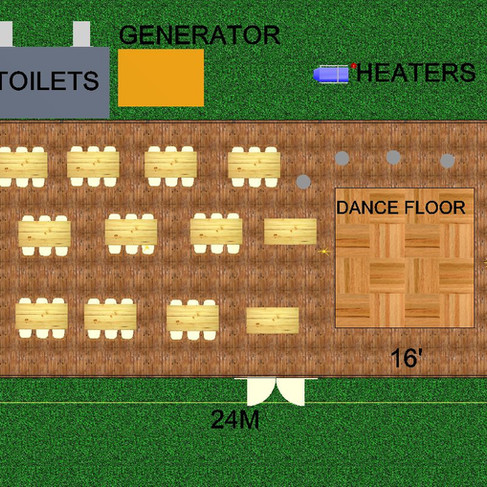 3D floor planning software for a marquee wedding