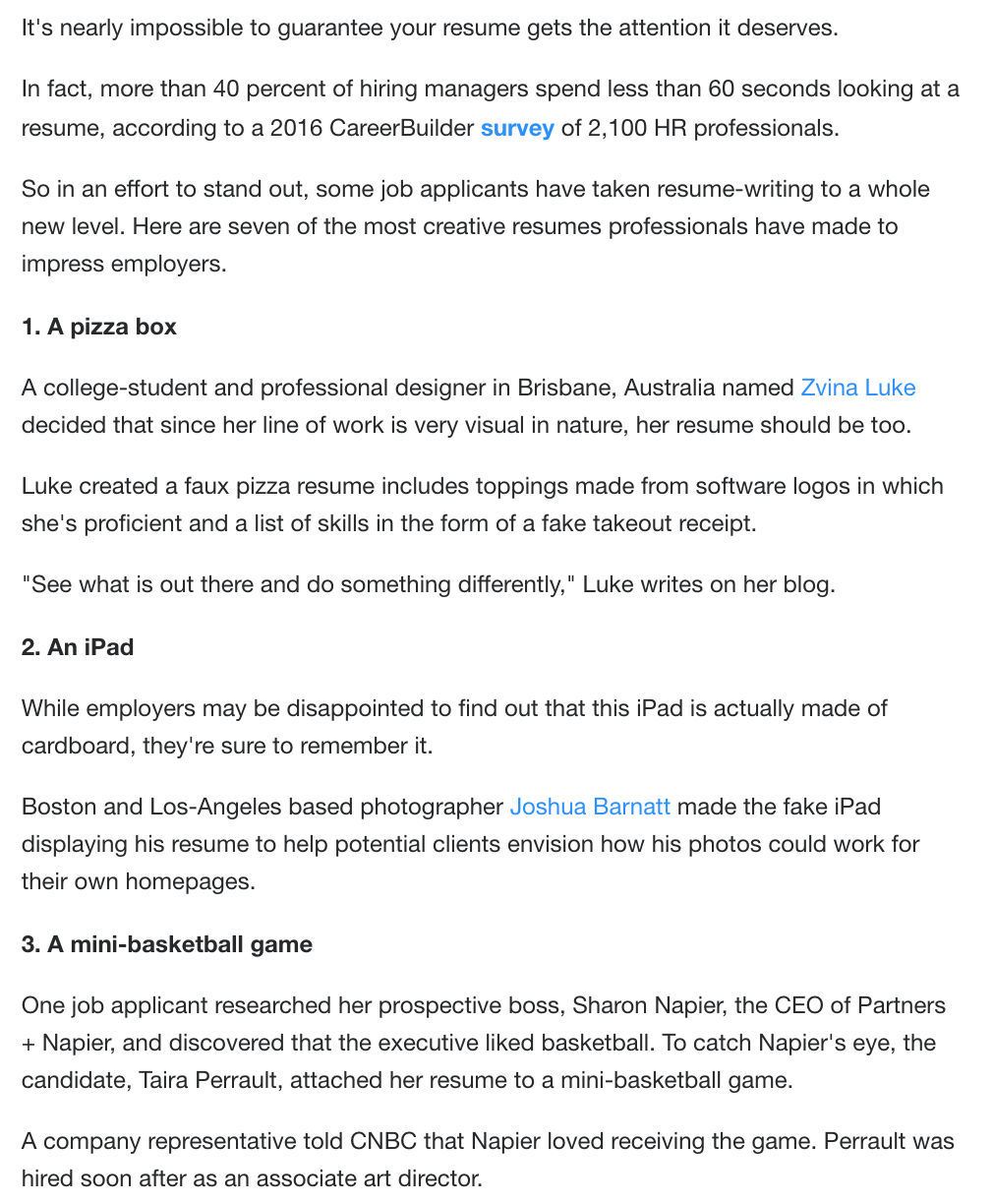 7 of the most creative resumes we've