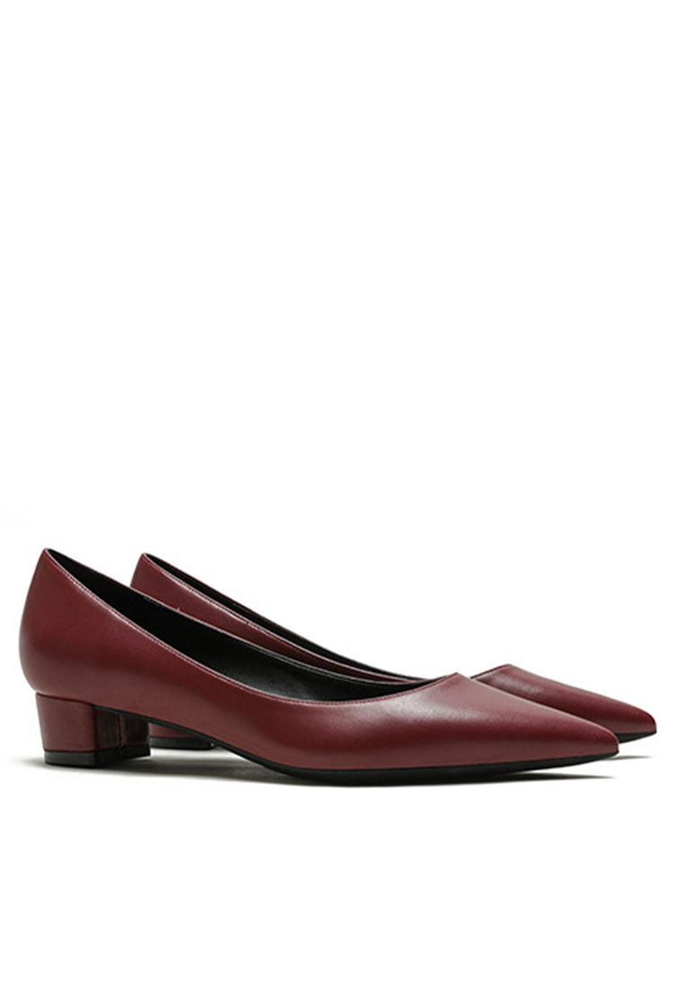 Thumbnail: 3CM Uniform Pointed Low Heel Shoes HZL231