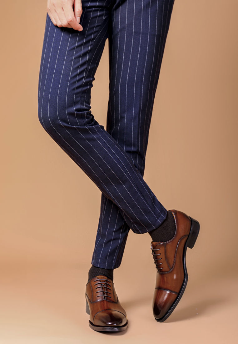 Thumbnail: Vintage Leather Cap Toe Business Shoes MK8988-1