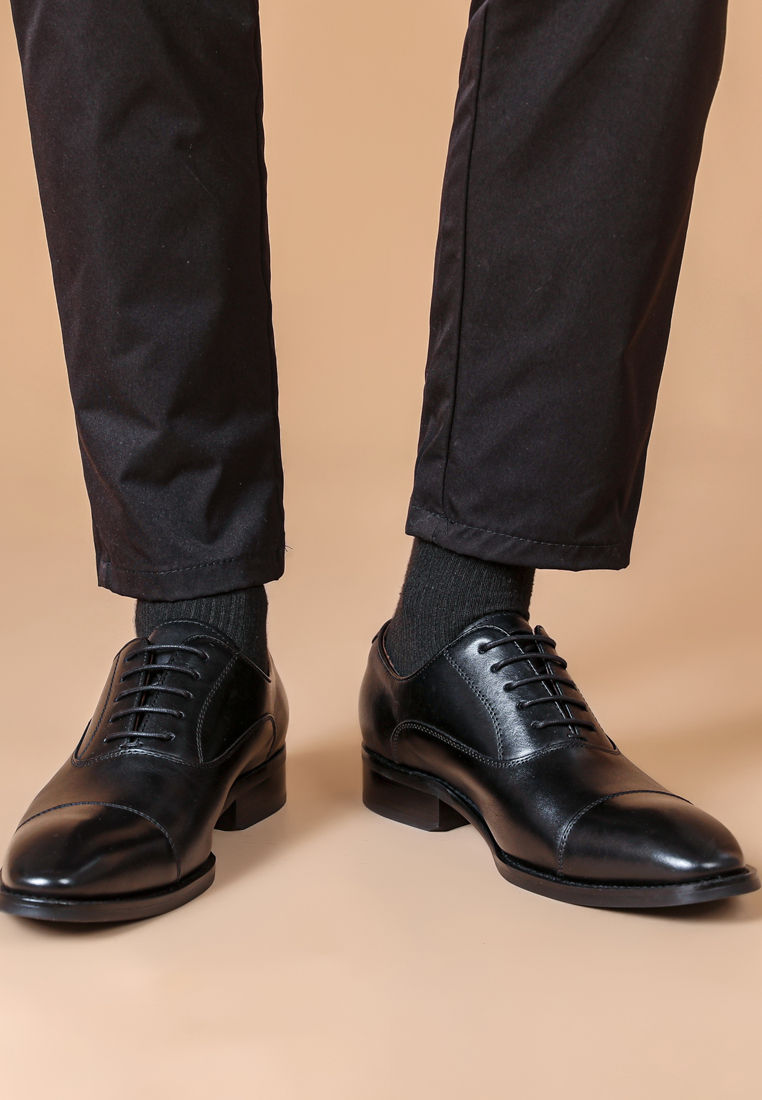 Thumbnail: Vintage Leather Cap Toe Business Shoes MK8988-1