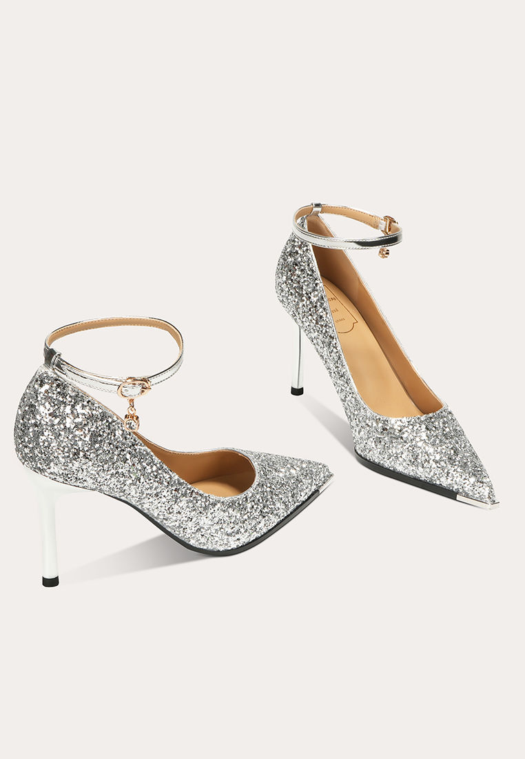 Thumbnail: 8CM Strap Glitter High Heels PX908-2-1