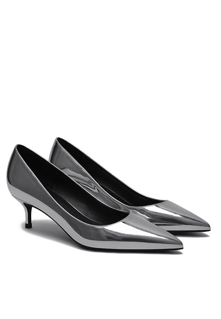 Thumbnail: 5CM Patent Pointed Mid Heel Shoes HZL150