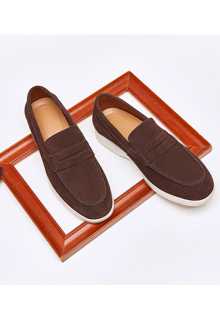 Thumbnail: Cow Suede Penny Loafers KB8848-2
