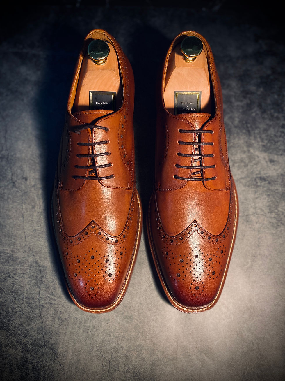 Wing Tip Vintage Leathers Derby Shoes DS6737