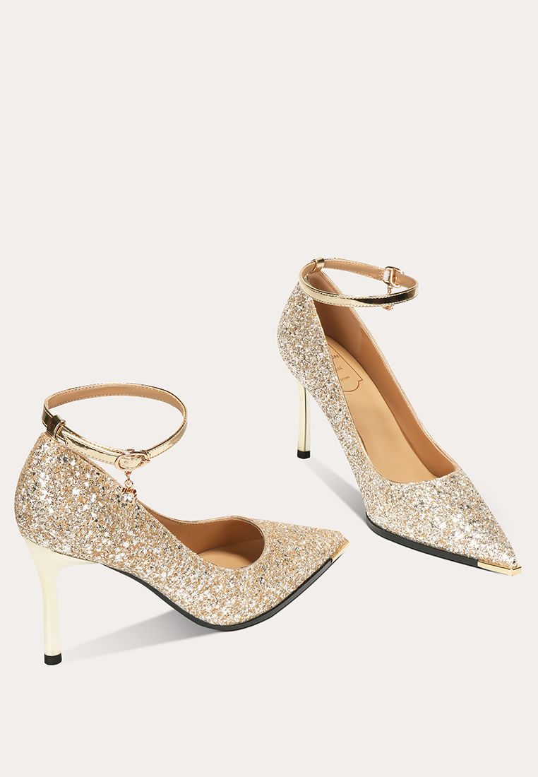 Thumbnail: 6CM Strap Glitter High Heels PX908-2