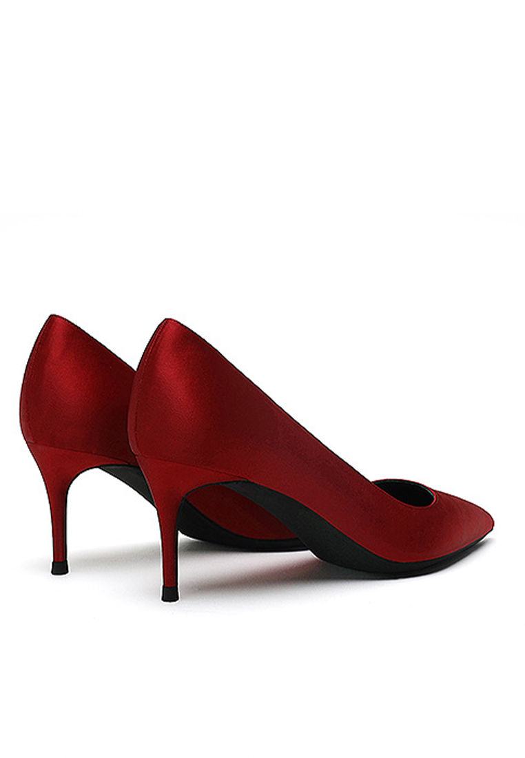 Thumbnail: 6CM Silk Fabrics Pointed High Heel Shoes HZL163