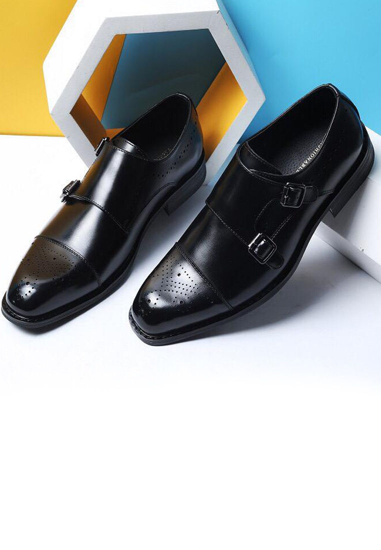 Thumbnail: Leather Classic Monk Strap Shoes M2017