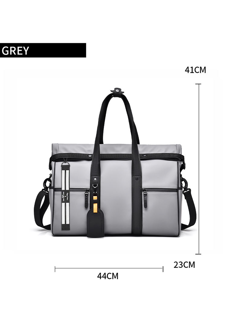 Thumbnail: High-capacity Faux Leather Duffel Bag HA8611