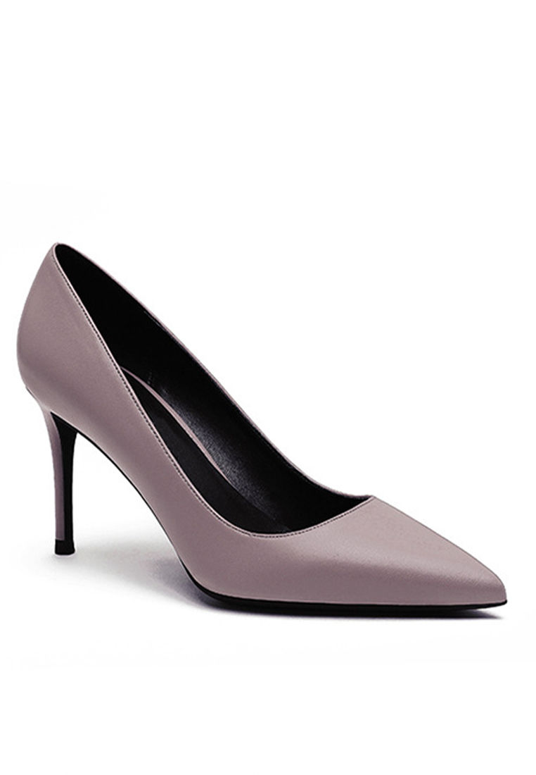 Thumbnail: 8CM Uniform Pointed High Heel Shoes HZL181