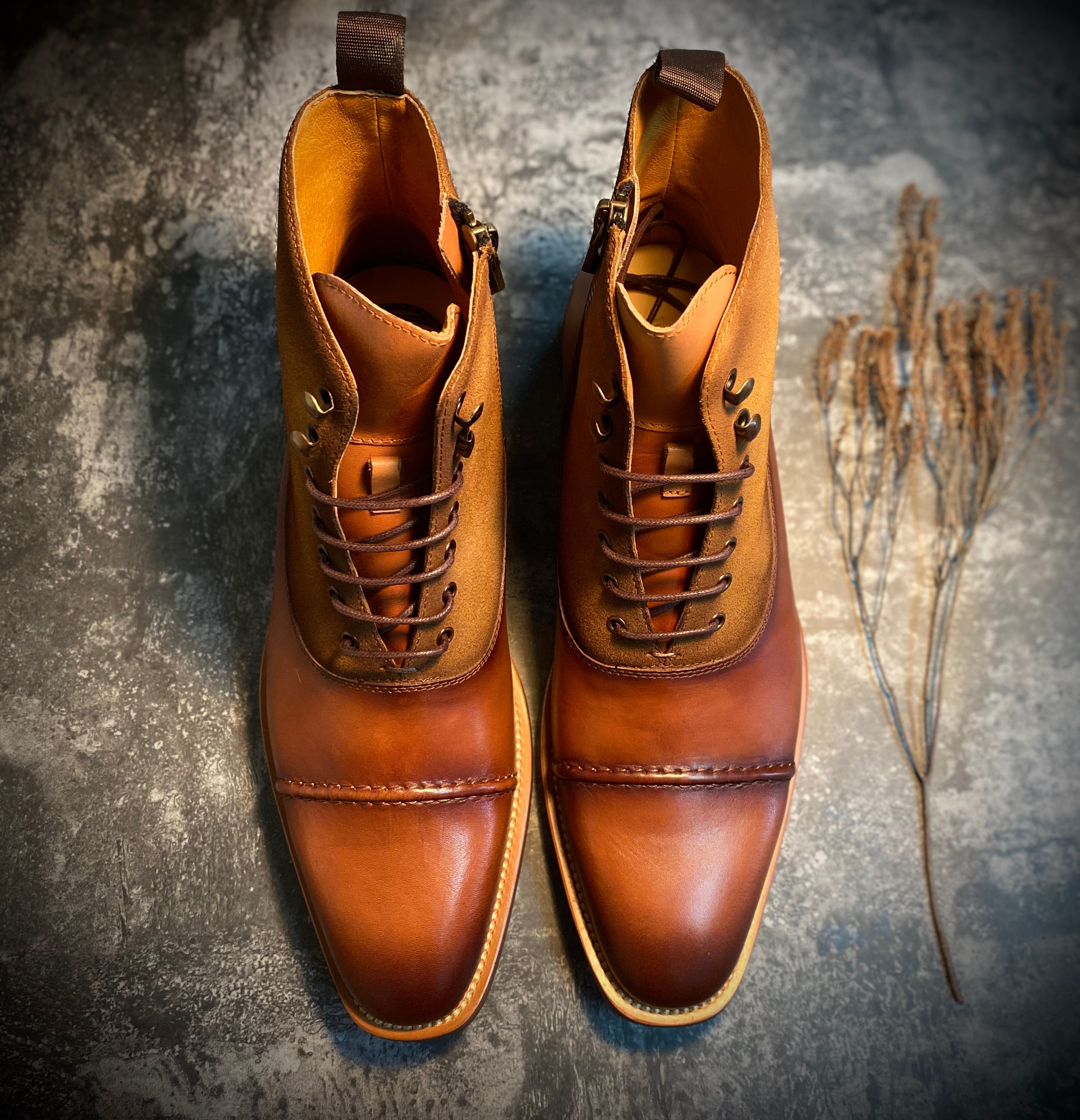 Bittter Leather Suede Brogue Boot G802-2