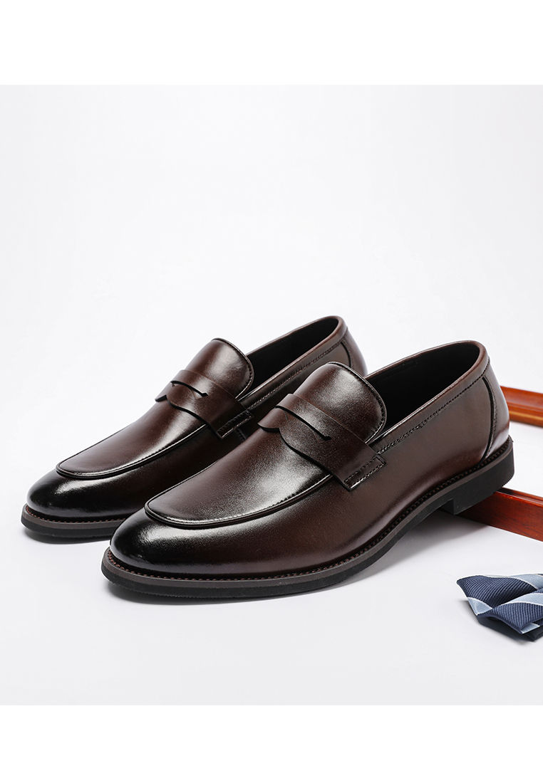Thumbnail: Leather Penny Loafers MK6010-1