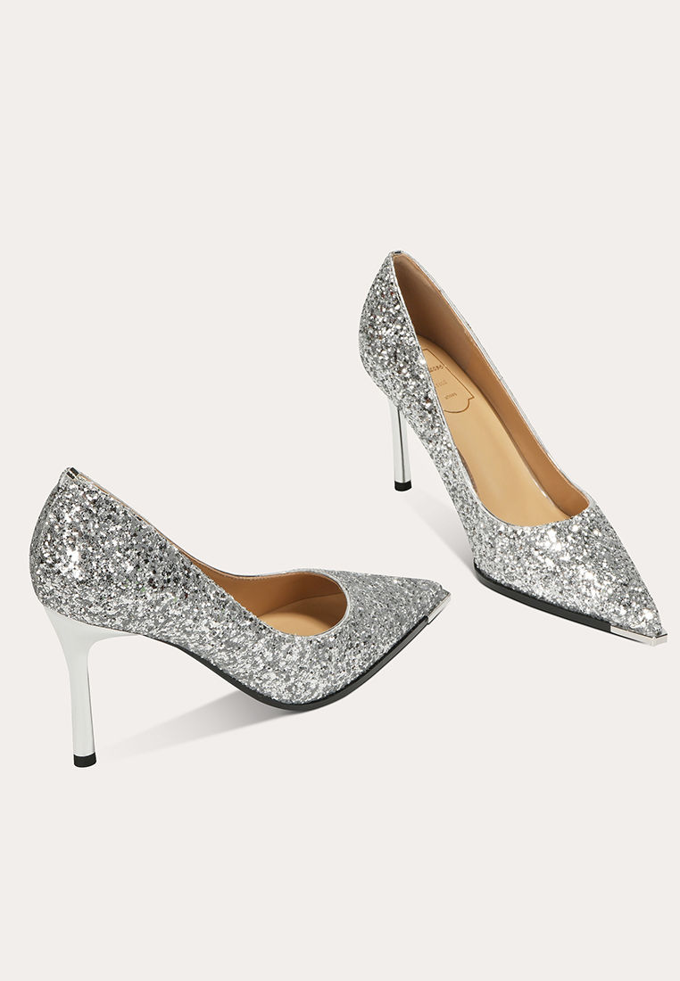 Thumbnail: 8CM Glitter High Heels Wedding Shoes PX908-1-1