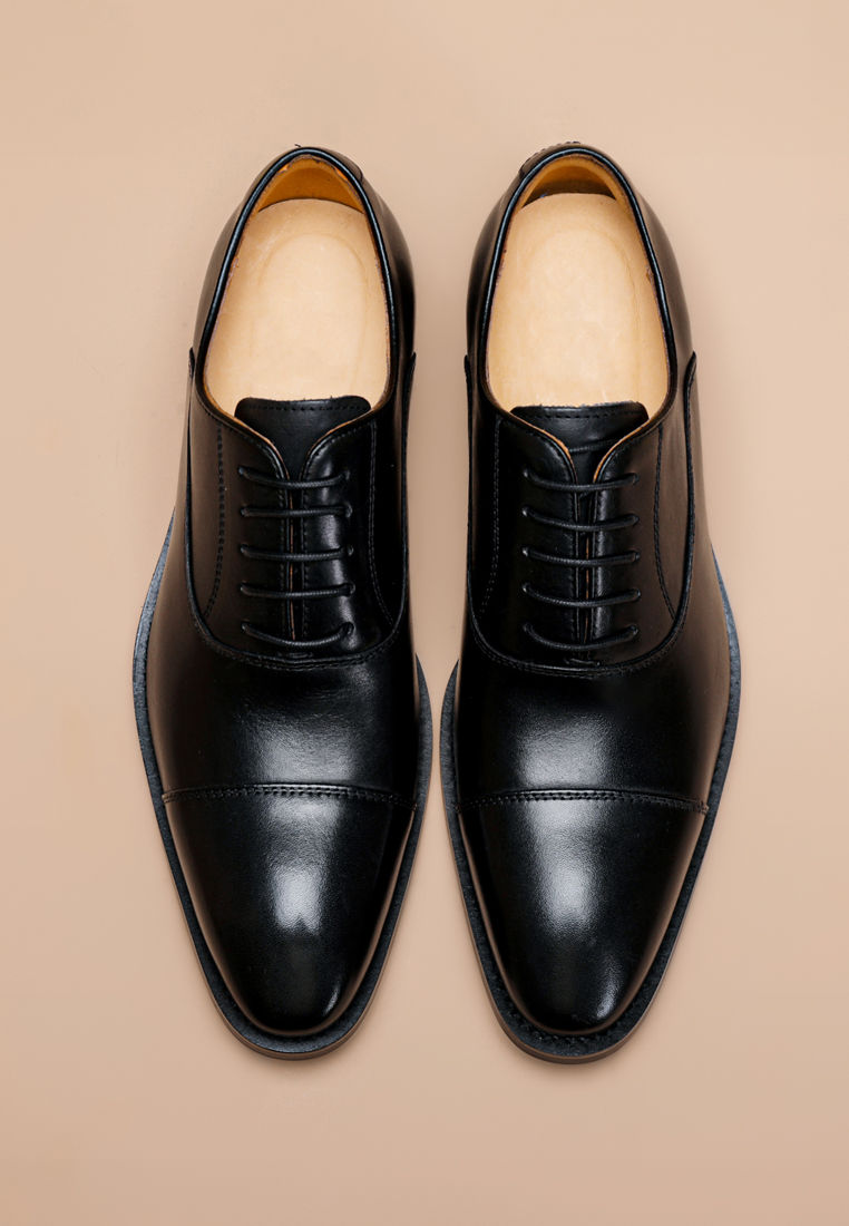 Thumbnail: Vintage Leather Cap Toe Business Shoes MK8988-1
