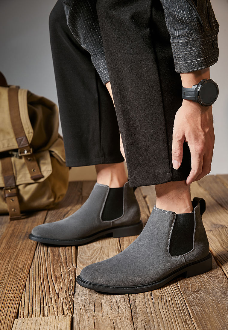 Thumbnail: Cow Suede Chelsea Boot KB2298M