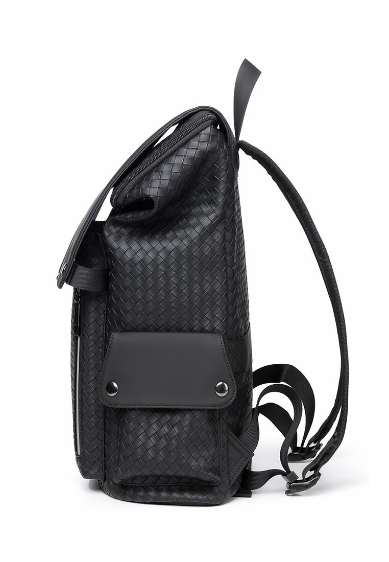 Thumbnail: Woven Faux Leather Backpack HA8636