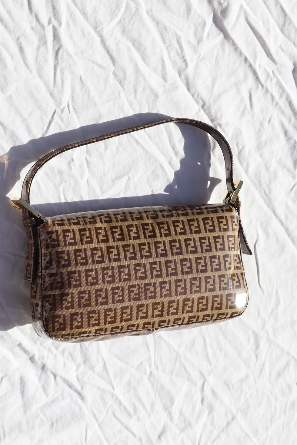 Fendi rare brown baguette bag
