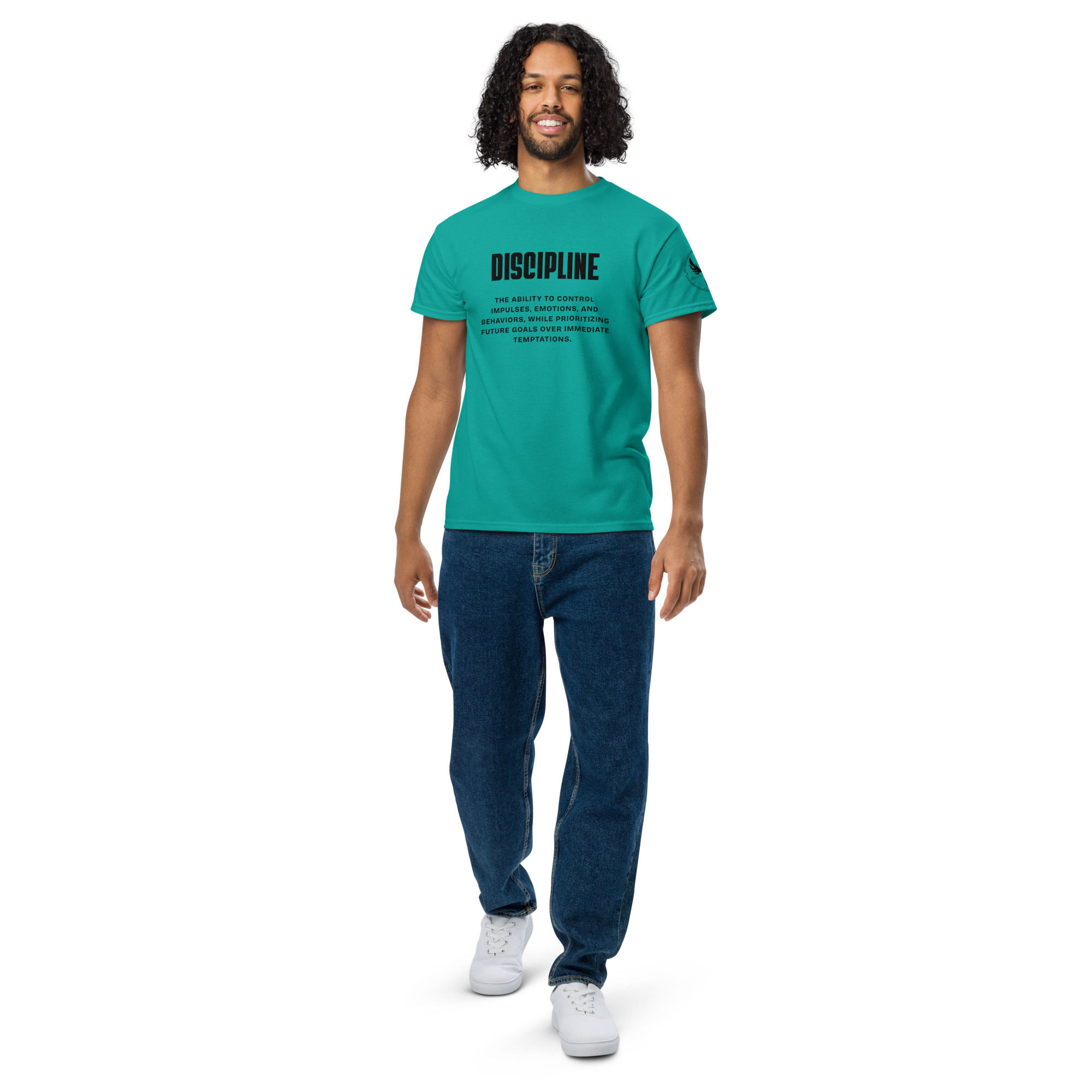 "Discipline" DryBlend® T-Shirt (Black Print)