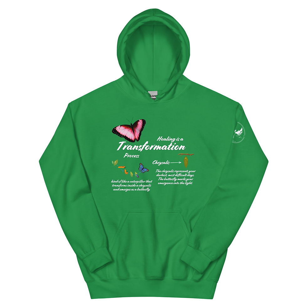 Thumbnail: "Healing is a Transformation Process", Loose Fit (White Print)