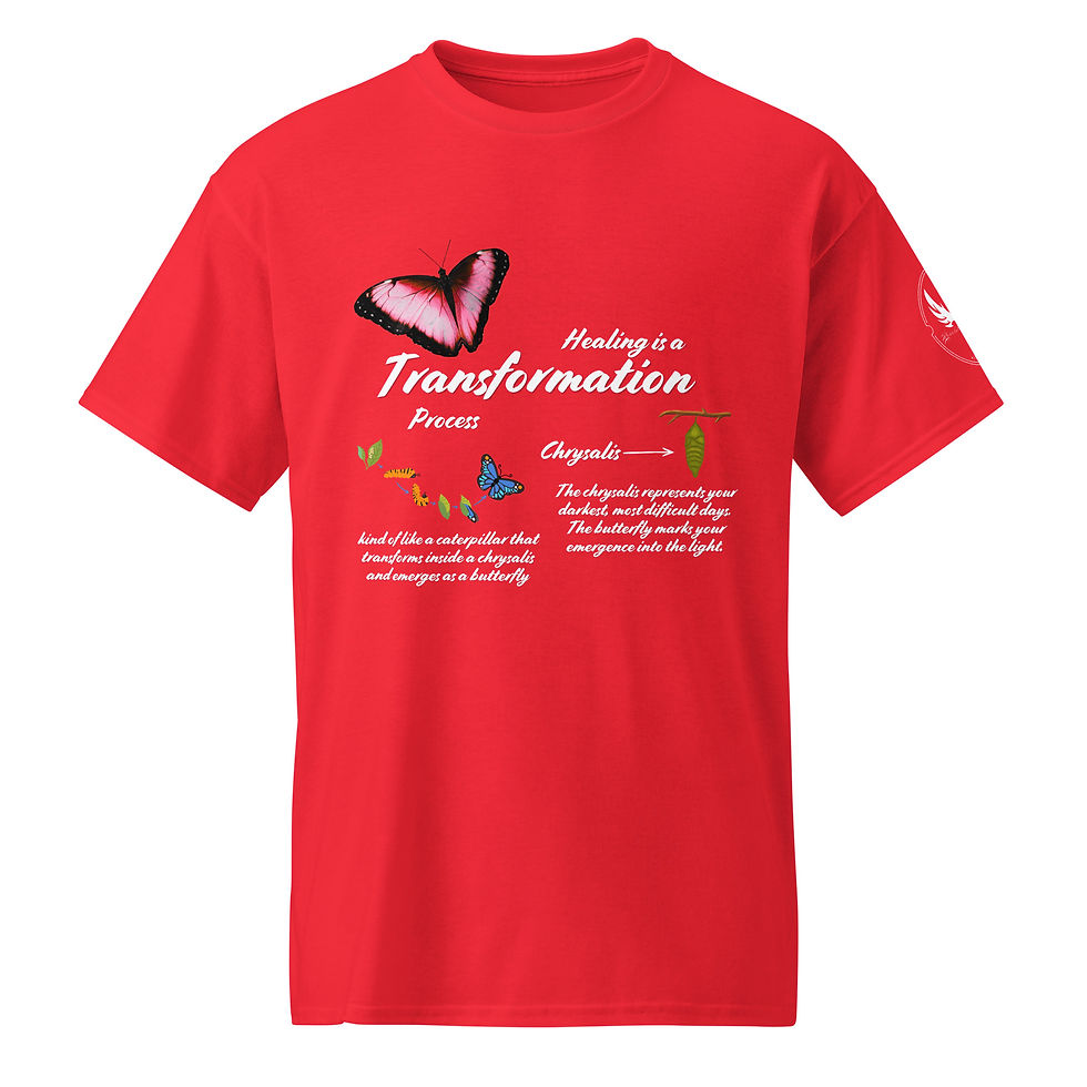 Thumbnail: "Healing Is a Transformation Process" DryBlend® T-Shirt (White Print)
