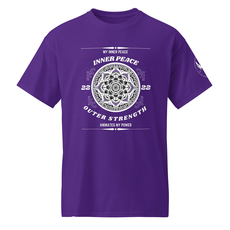 Thumbnail: "Inner Peace, Outer Strength" DryBlend® T-Shirt (White Print)